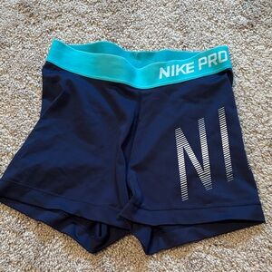 Nike Pro Blue and Aqua Shorts
